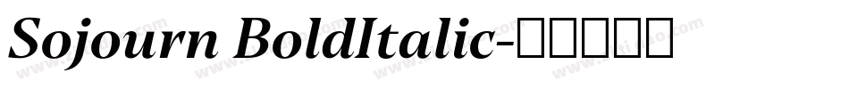 Sojourn BoldItalic字体转换
